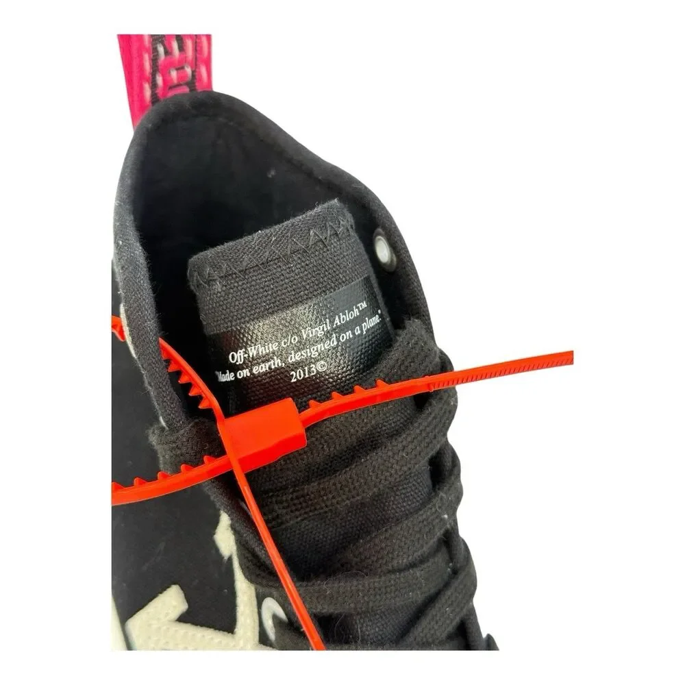 Off White C/O Virgil Abloh High Top Sneakers 44 Black 10.5 - 11